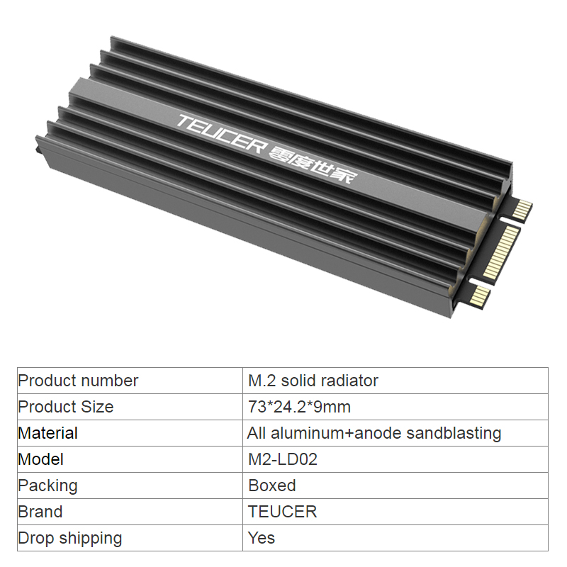 TEUCER M2 SSD Heatsink NVME 22 - M2 Heatsink Cooler ulasan dan harga