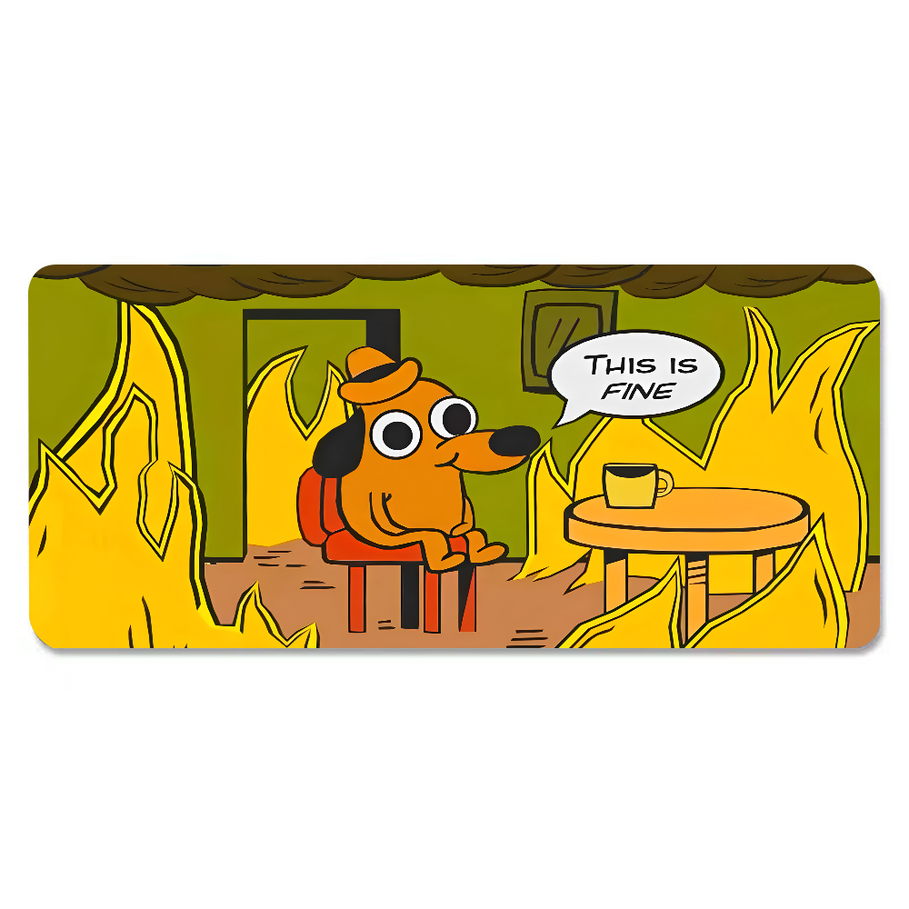 This Is Fine Dog Dachshund Mou - Gaming Accessories Women ulasan dan harga