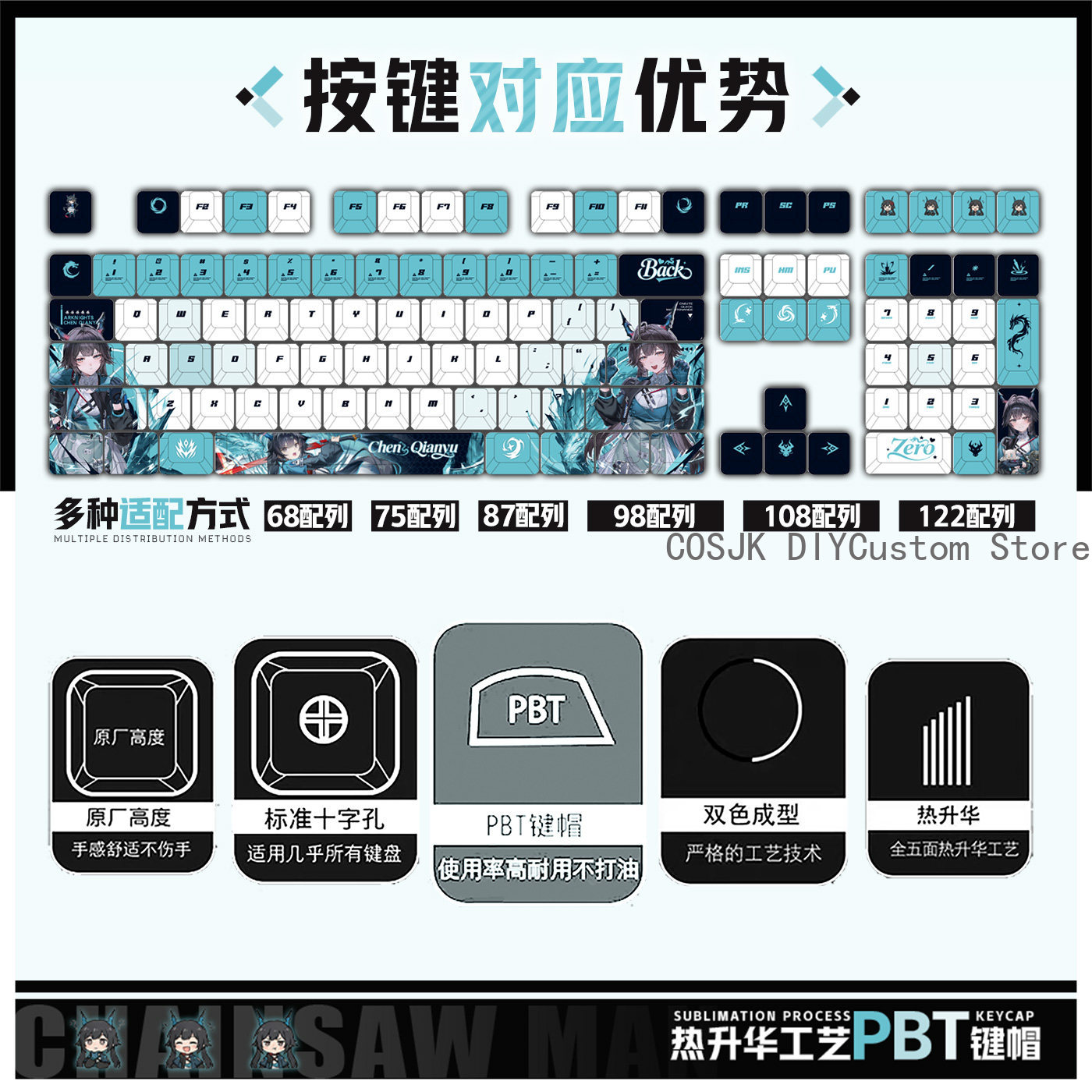 122 Keys Anime Chen Qianyu Ark - Gaming Accessories In China ulasan dan harga