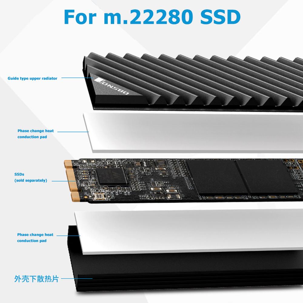 Jonsbo M2 2280 SSD Aluminum He - M2 Heatsink Cooler ulasan dan harga