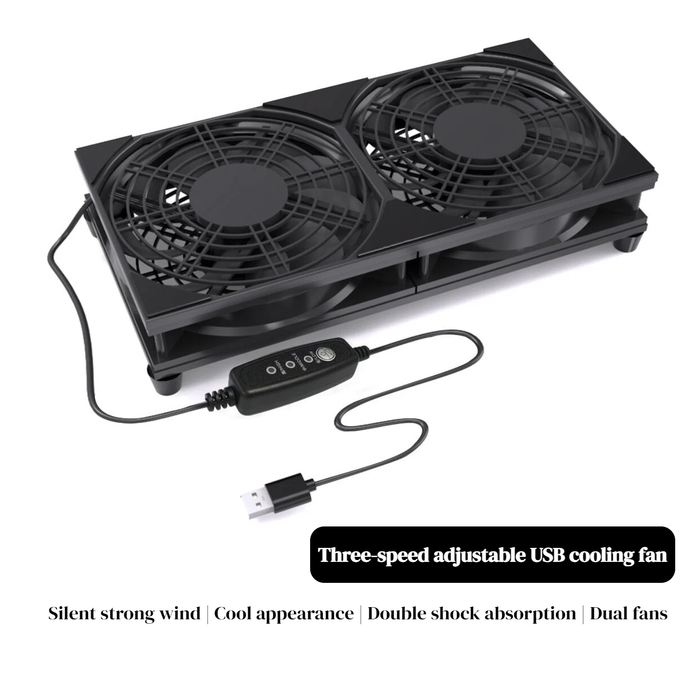 Dual USB Cooling Fan with 3-Sp - Gaming Accessories Rgb ulasan dan harga