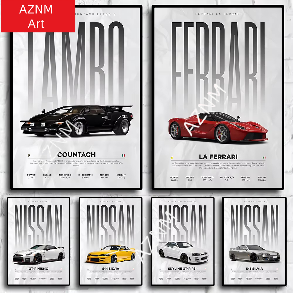 Famous Cars S14 F430 SF90 GTS  - Gaming Accessories Wall ulasan dan harga