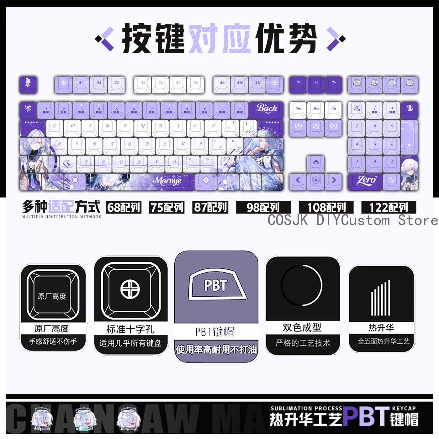122 Keys Anime Mornye Wutherin - Gaming Accessories In China ulasan dan harga