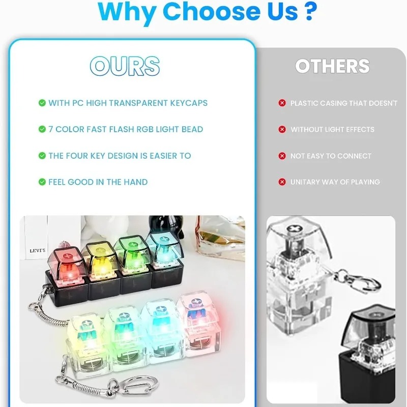 4-Key Mechanical Keyboard Swit - Keyboard Switch Tester ulasan dan harga