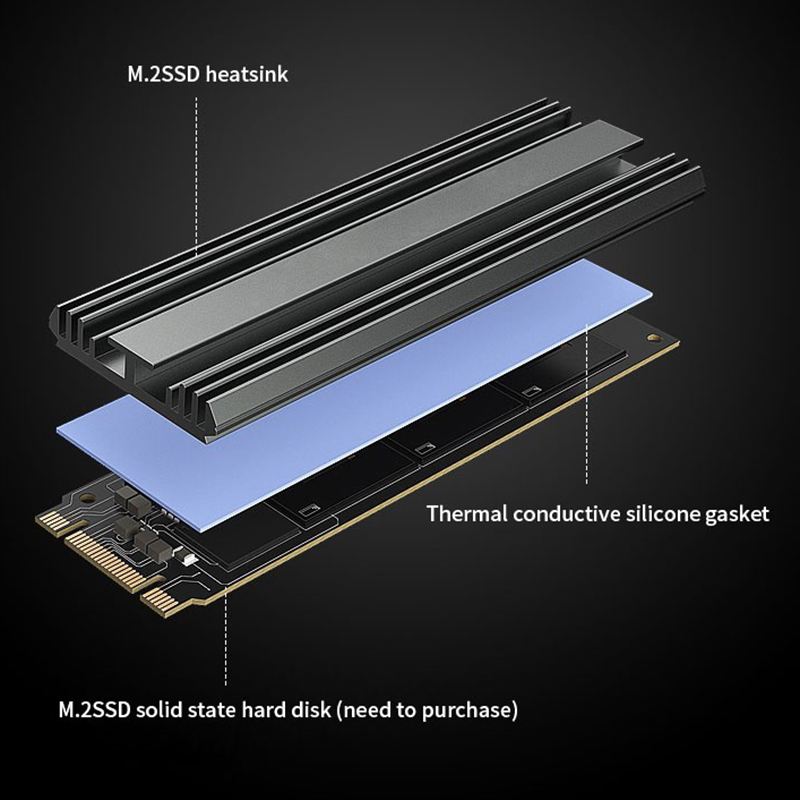 TEUCER M2 2280 Solid State Har - M2 Heatsink Cooler ulasan dan harga
