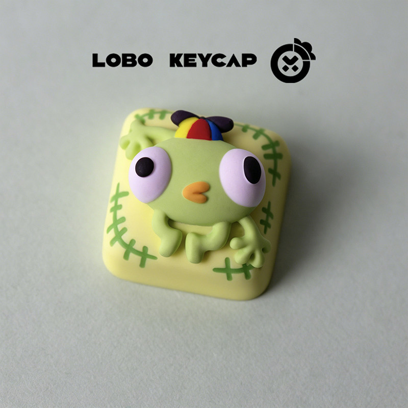 New Lobo Keycap Cute Resin Art - Gaming Accessories Cute ulasan dan harga
